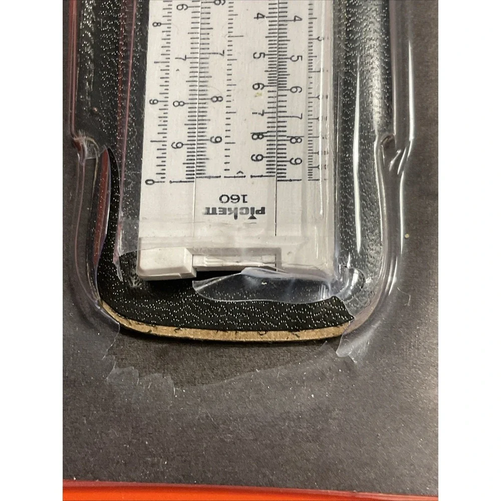 Vintage 2PC Pickett 160 Microline Plastic Slide Rule w/Case New In Orig Package